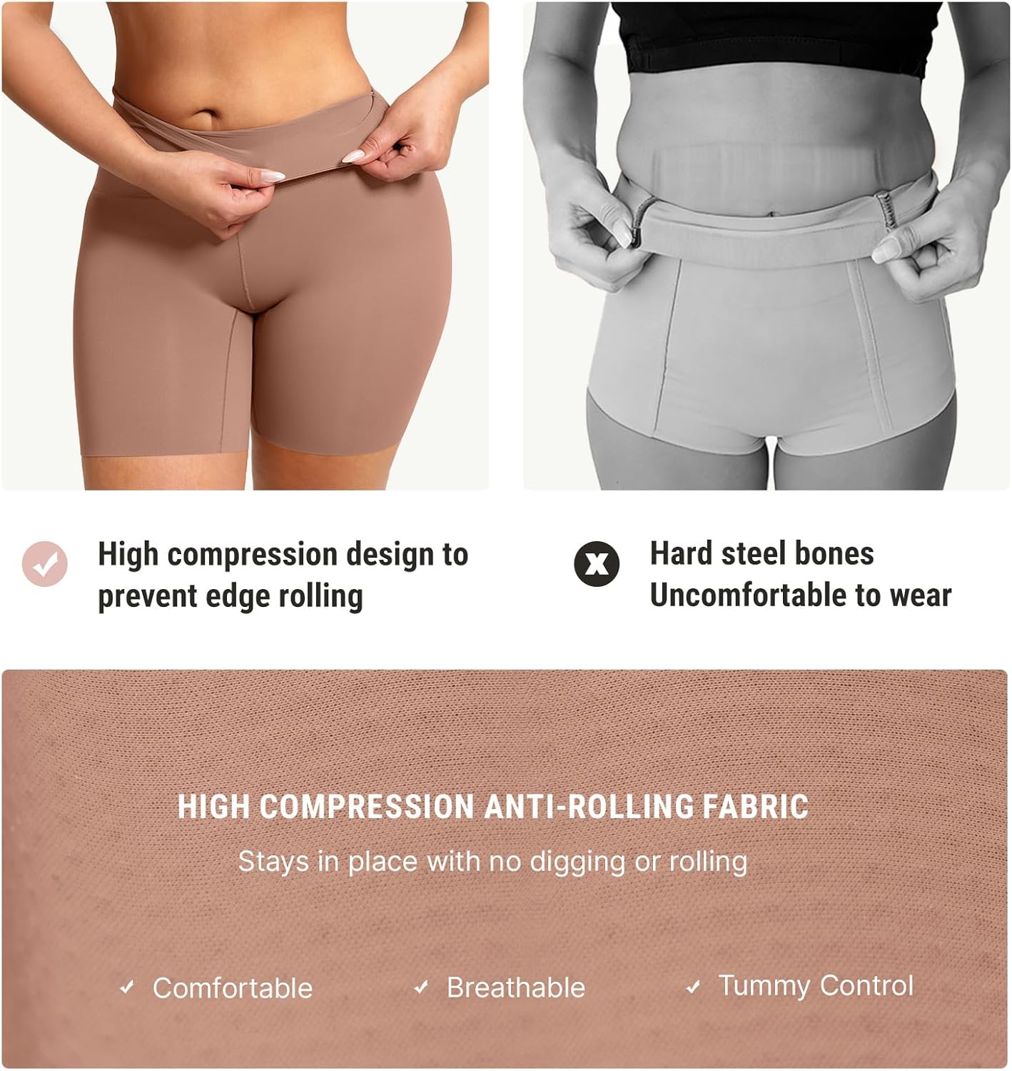 FeelinGirl Shapewear for Women Tummy Control Body Shaper Butt Lifter Shapewear Shorts - Image 3