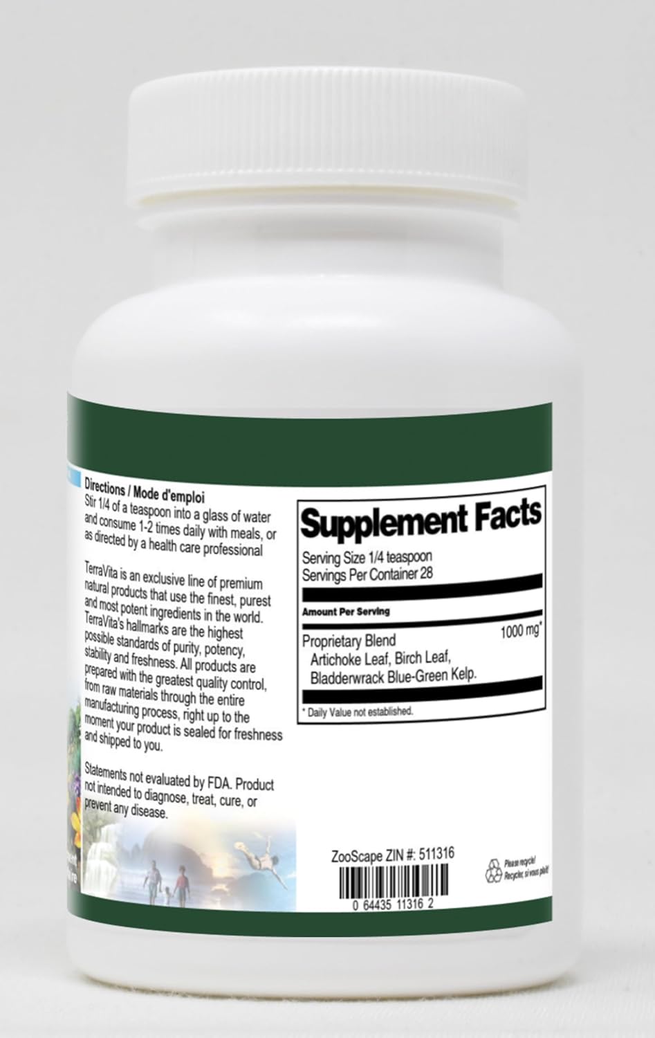 Artichoke, Birch and Bladderwrack Formula Powder (1 oz, ZIN: 511316) - 3 Pack