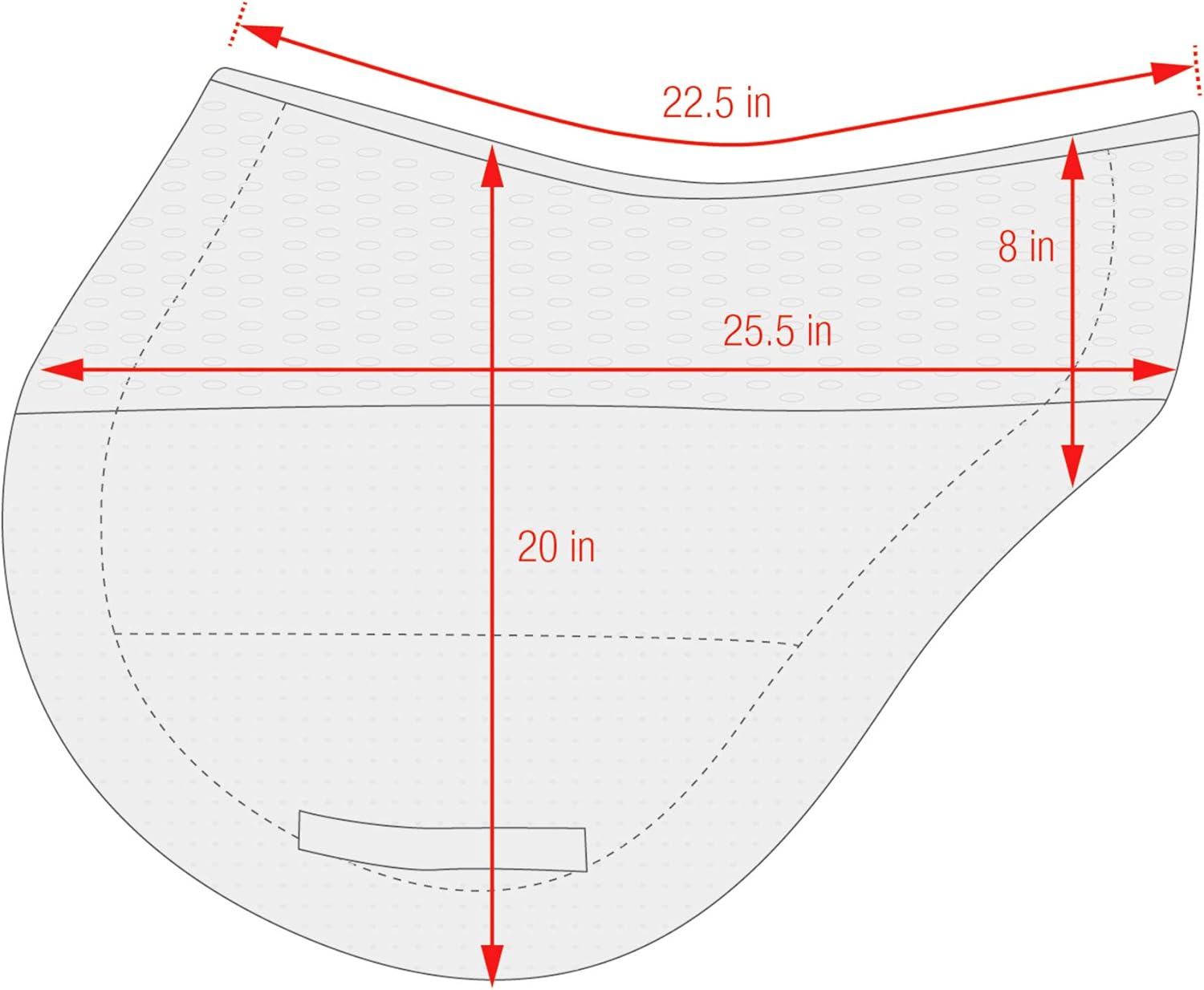 ECP Equine Comfort Products Grip Tech Eventing Saddle Pad, Non-Slip, Shock-Absorbing, Breathable, Compression Foam for Comfort, Ideal for Jumping, Dressage, Trails, and Shows