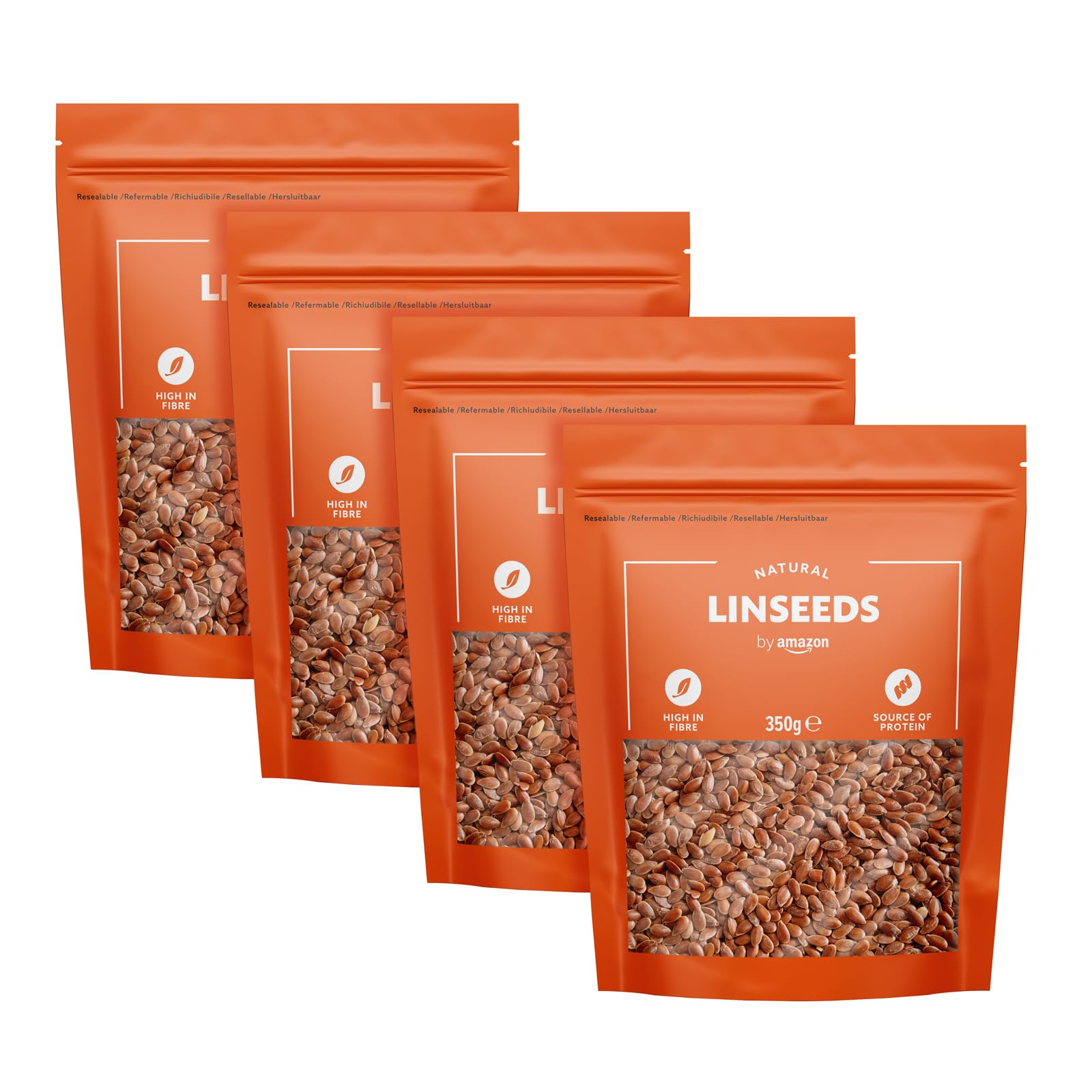 by Amazon Leinsamen, 1400 g, 4 Packungen à 350 g