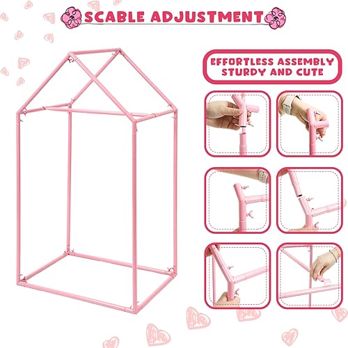 Miniatura 3 de Suzile 1 perchero de ropa para niños con 10 encantadoras perchas de amor, organizador de armario de vestir para bebé, almacenamiento de armario con