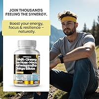 Vista 4 de Vitamax Pure Himalayan Shilajit Supplement, Ashwagandha, Sea Moss, Rhodiola Rosea, Gingko Biloba - Fulvic Acid & Trace Mineral Capsules for Men and