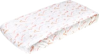 Copper Pearl Premium Knit Changing Pad Cover Soft, Stylish, and Universal Fit for All Standard Diaper Changing Pads, Trendy Design Changing Pad Covers, Coral