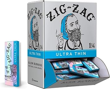 ZIG-ZAG Rolling Papers 1 14 Ultra Thin 48 Booklets - 32 Sheets Each - Slow Burning Rolling Papers