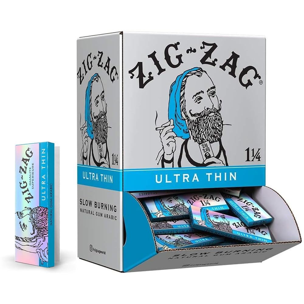 ZIG-ZAG Rolling Papers 1  Ultra Thin (48 Booklets) - 32 Sheets Each - Slow Burning Rolling Papers