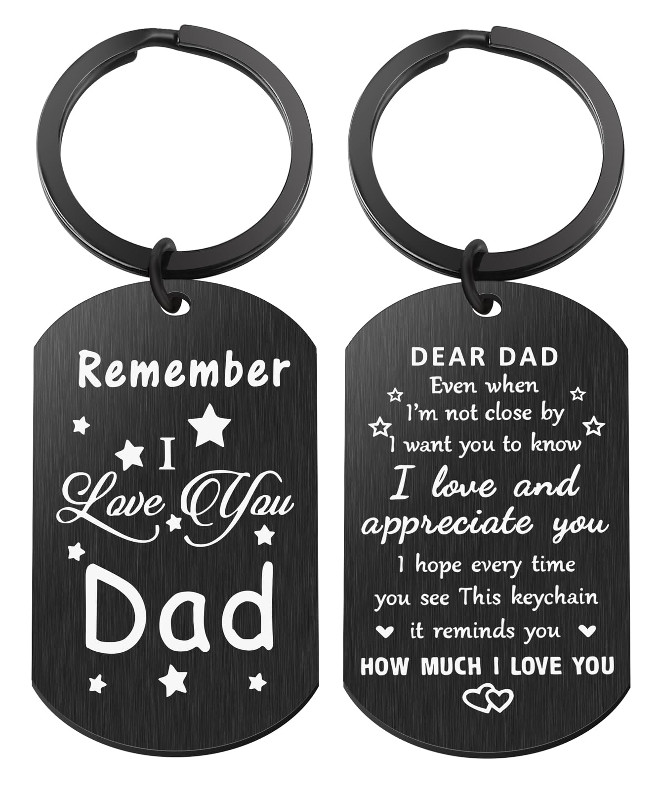 Father's Day Gifts, Dad Birthday Gifts from Daughter Son, Remember I Love You Dad Christmas Gift Keychain, Best Dad Gift Idea