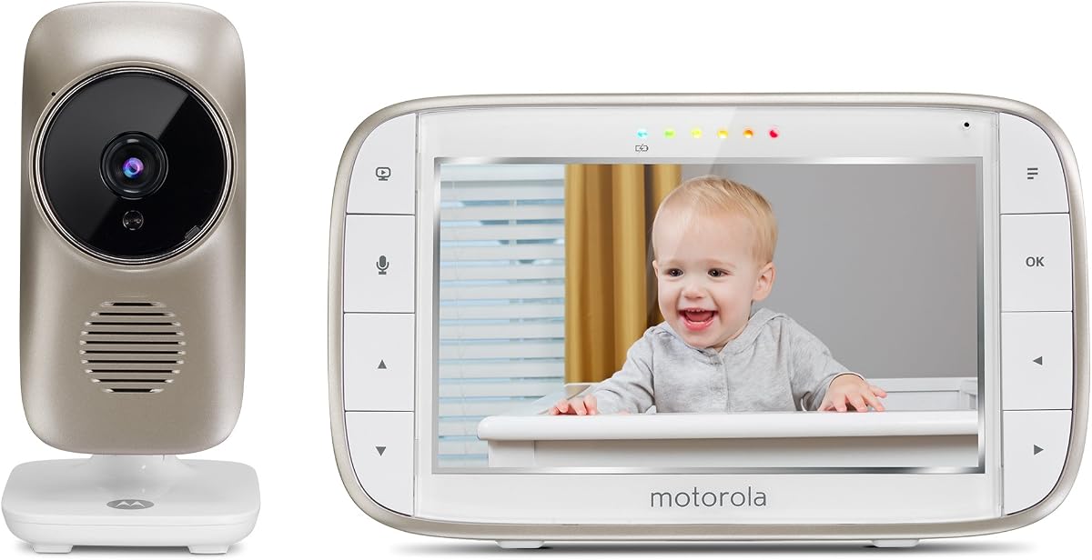 MBP845CONNECT 5" Video Baby Monitor with Wi-Fi Viewing, Digital Zoom, Two-Way Audio, and Room Temperature Display
