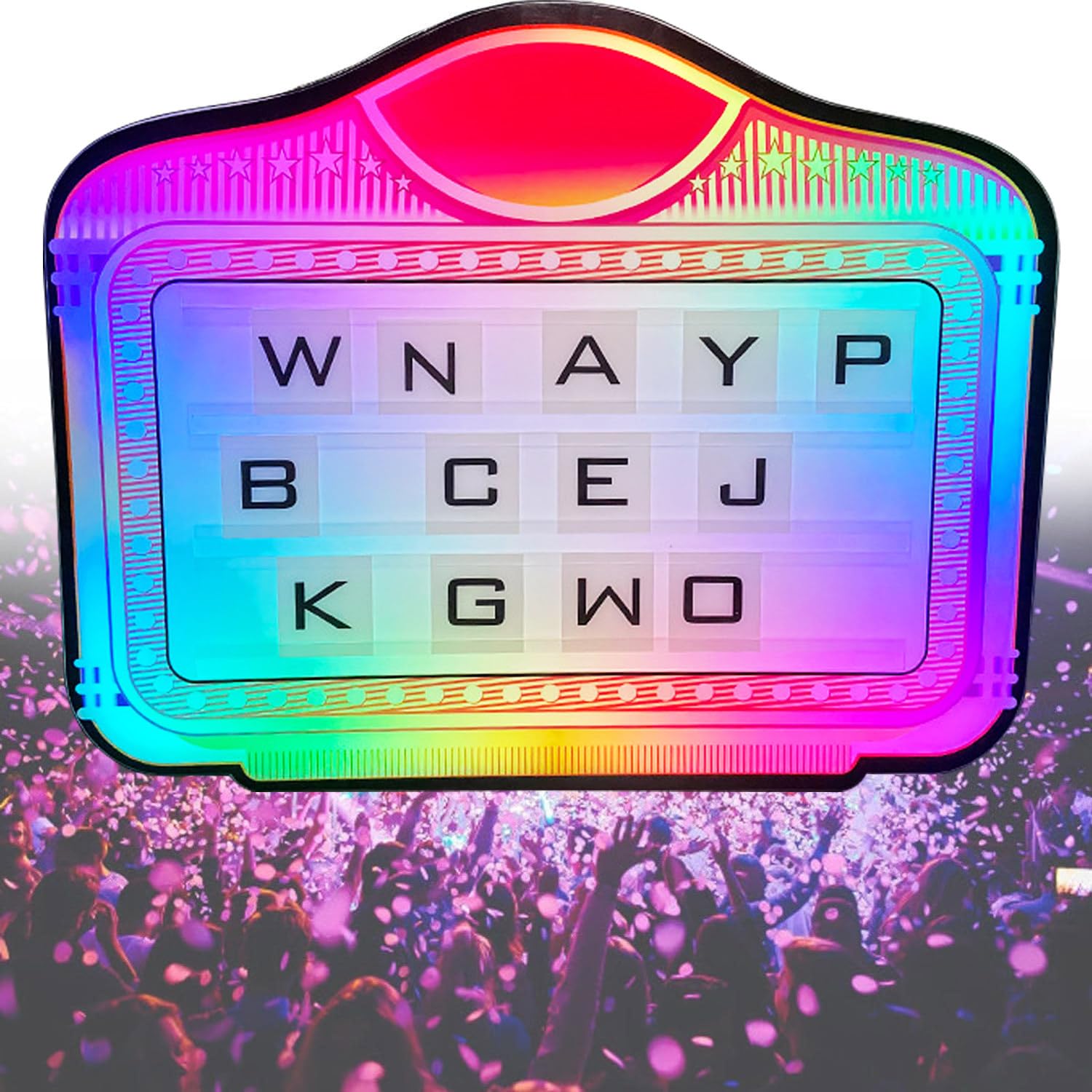 Présentateur de Bouteille de Club à LED, Affichage éclairé par LED, Panneau D'affichage de Lettres de Couleur, Message Personnalisé avec Lettres et Chiffres, Changement de Couleur Multiple