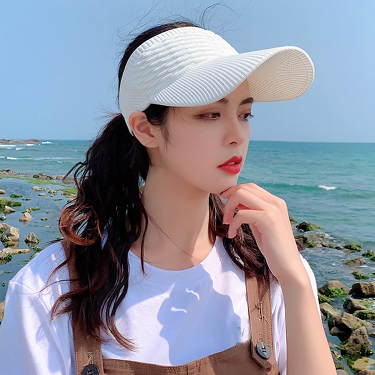 Cap Outdoor Must Have Item Wide Brim Hat High Bun Sun Hat for Camping Hiking Color Organizer for Baseball Cap Ponytail