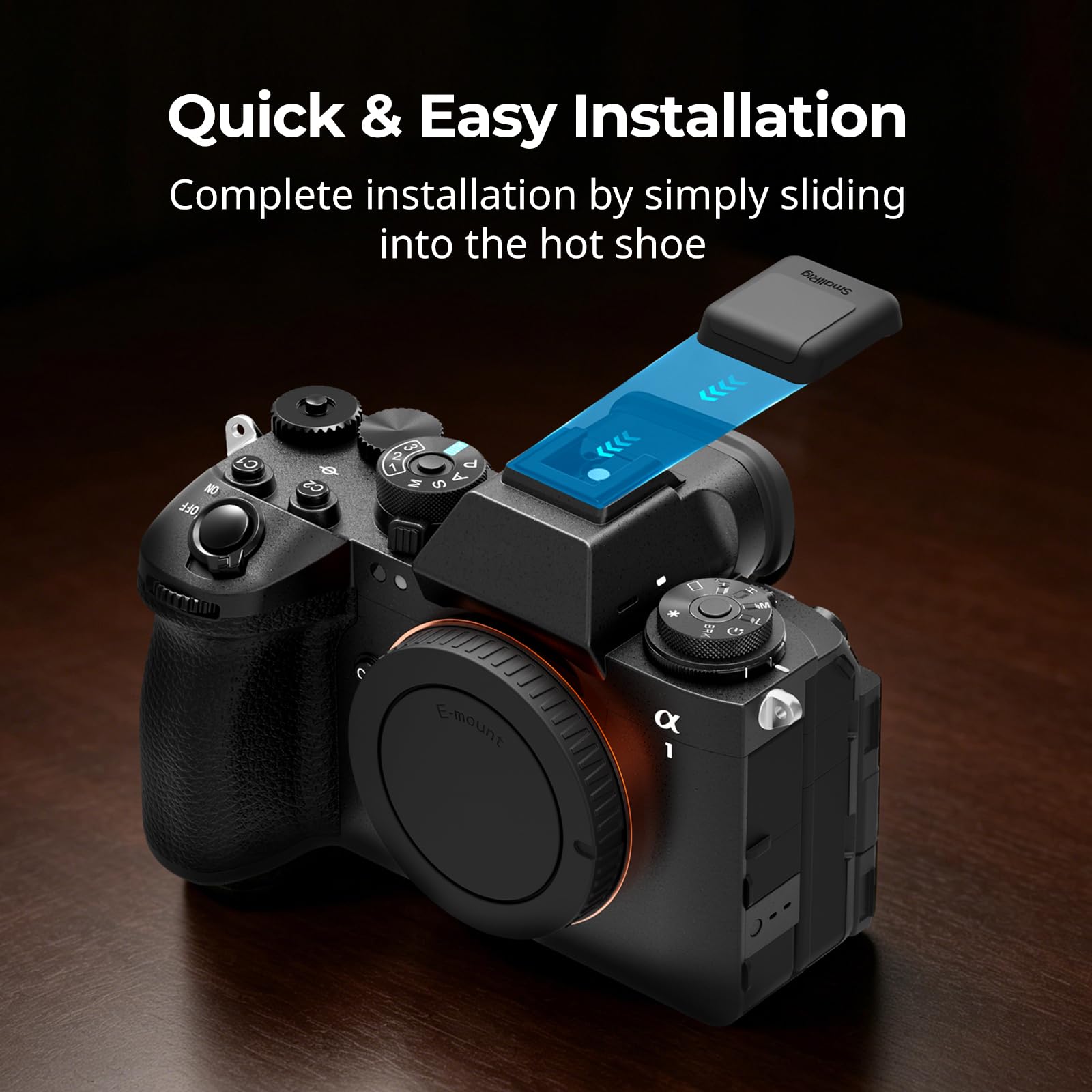 SMALLRIG Osłony na gniazdo lampy błyskowej, 2-pak, w całości czarne, osłony na gniazdo lampy błyskowej dla Sony Alpha 1 / 1 II / 9 III / 7 IV / 7 V / 7R V / 7S III / 7R IV, szczelne na kurz, szczelne