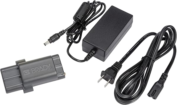 Brady M210 Printer Accessory Power Kit Li-Ion Battery Pack and AC Adapter M210-PWR-KIT. for use with M210, M210-LAB, and BMP21-PLUS Printers.,Black, Large
