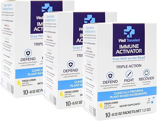 Activador inmunológico, mezcla de bebida natural para apoyo inmunológico y salud intestinal, prebióticos, postbióticos, vitamina C, vitamina D,