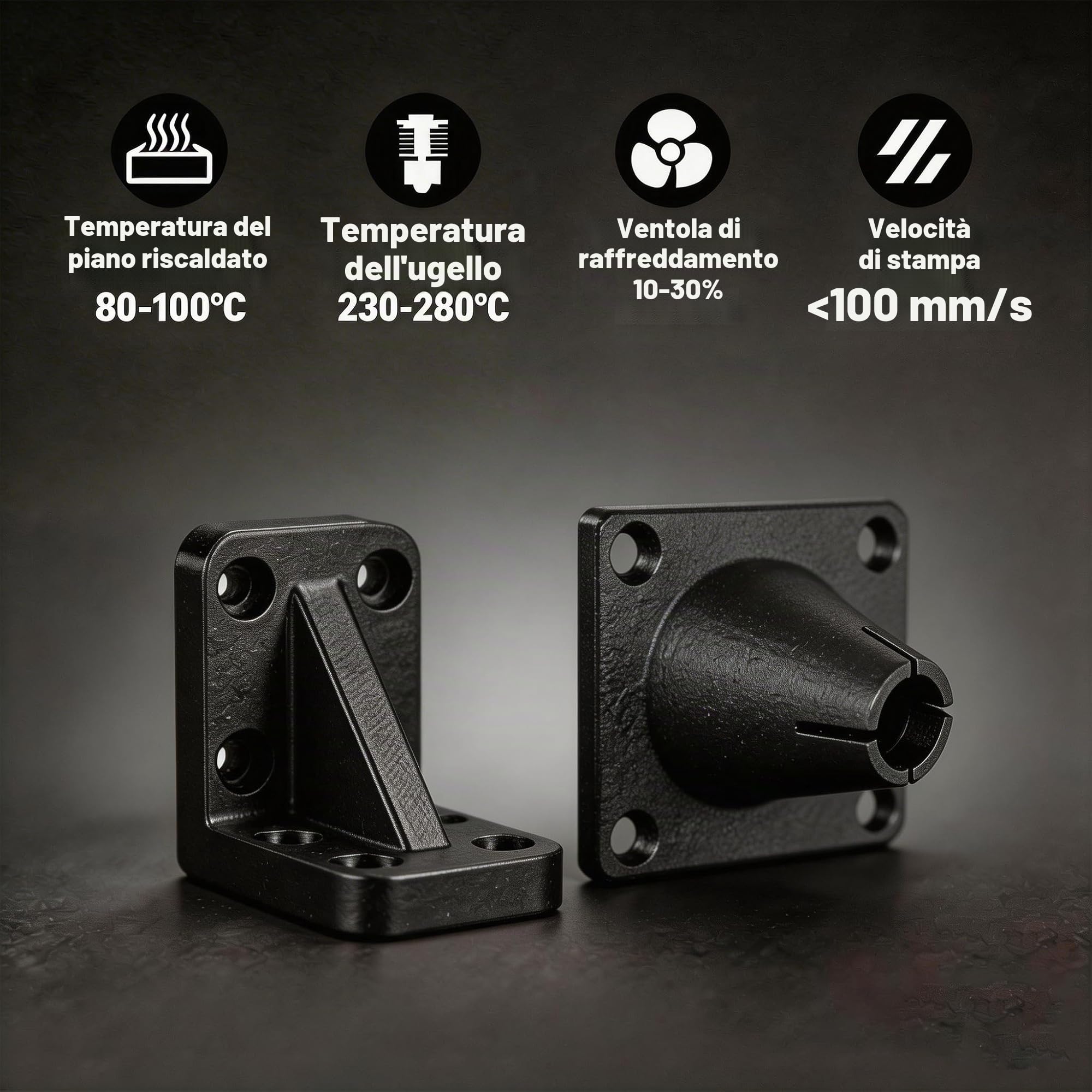 Filamento in polipropilene e fibra di carbonio da 1,75mm, senza deformazioni e senza umidità, compatibile con Bambu LAB, QIDI MAX3, FLASHFORGE Adventurer 5M stampante 3D, 700 g, Nero
