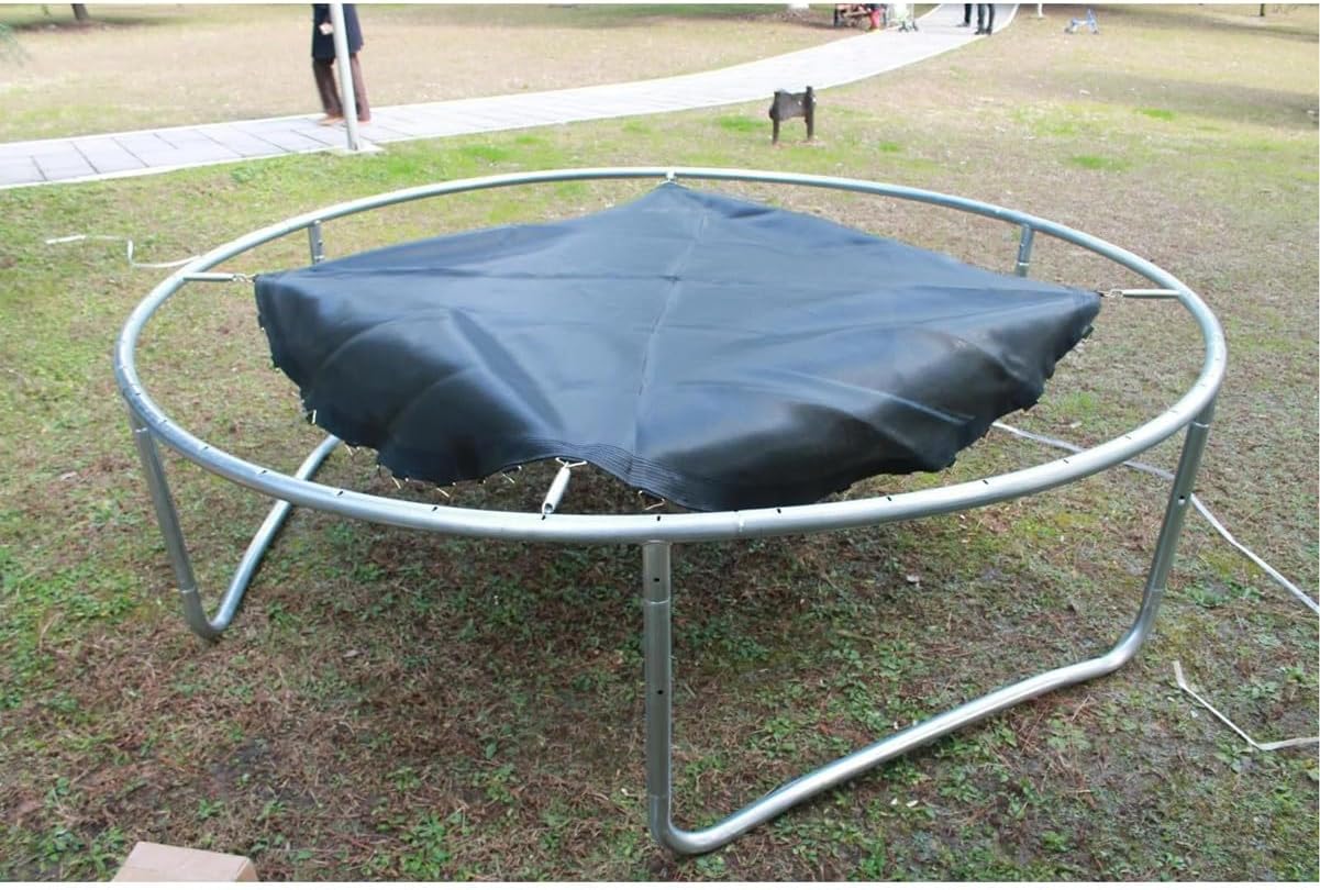 CIRONI Trampoline Replacement Jump Mat 8 Row Stitch Round Trampoline Frame Bounce Safely Jumping Mat with V-Rings
