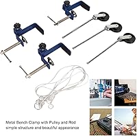 Vista 2 de Abrazadera universal C para escritorio, abrazadera de montaje de mesa, 3 piezas de abrazadera C de alta resistencia para laboratorio de enseñanza