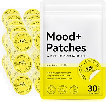Mood Patches 30 Count   Dopamine Patches   Long Lasting Transdermal Wearable Patch   Botanical Blend   Vegan Friendly