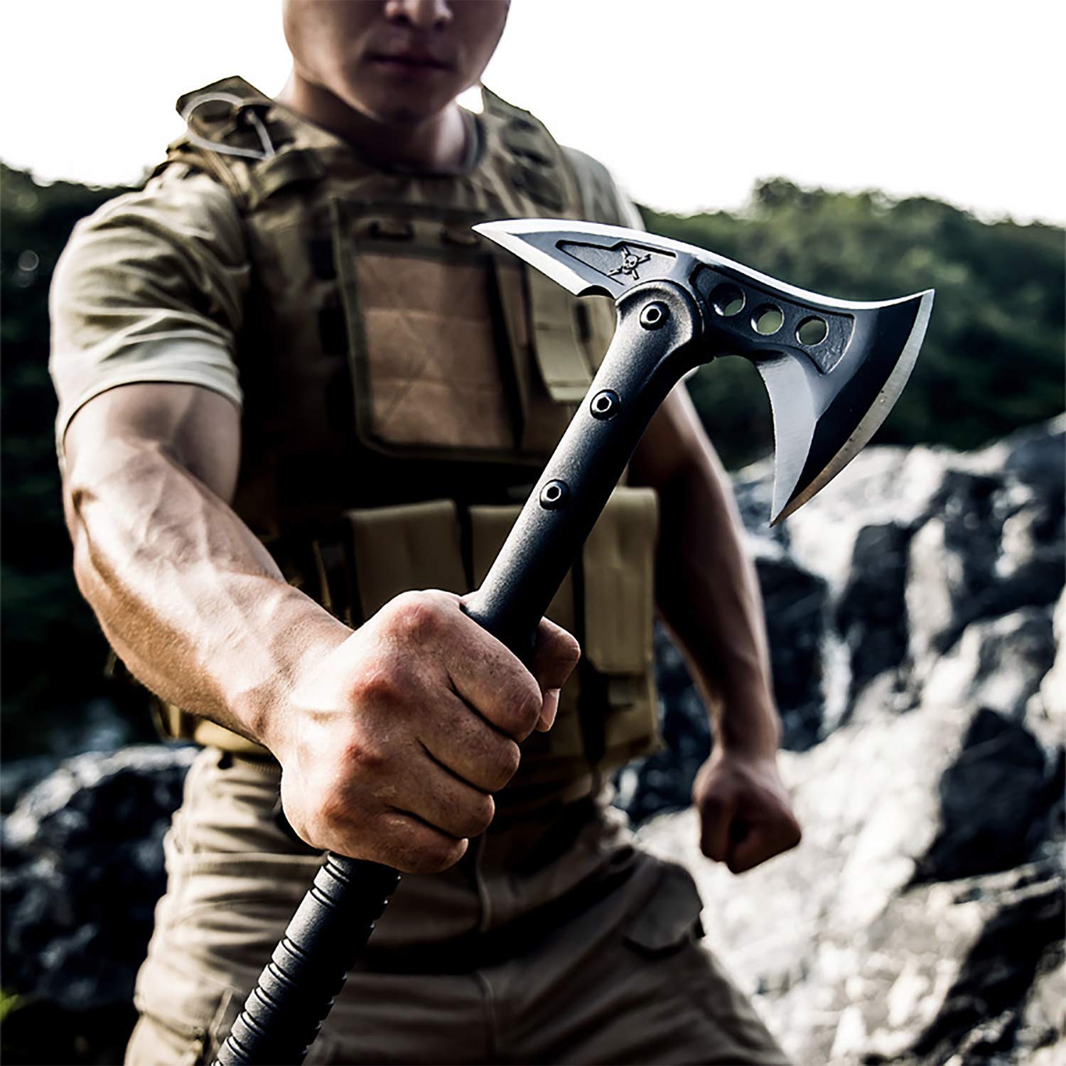 Amazon.co.jp: トマホークキャンプ斧屋外エンジニア斧火斧山斧屋外斧