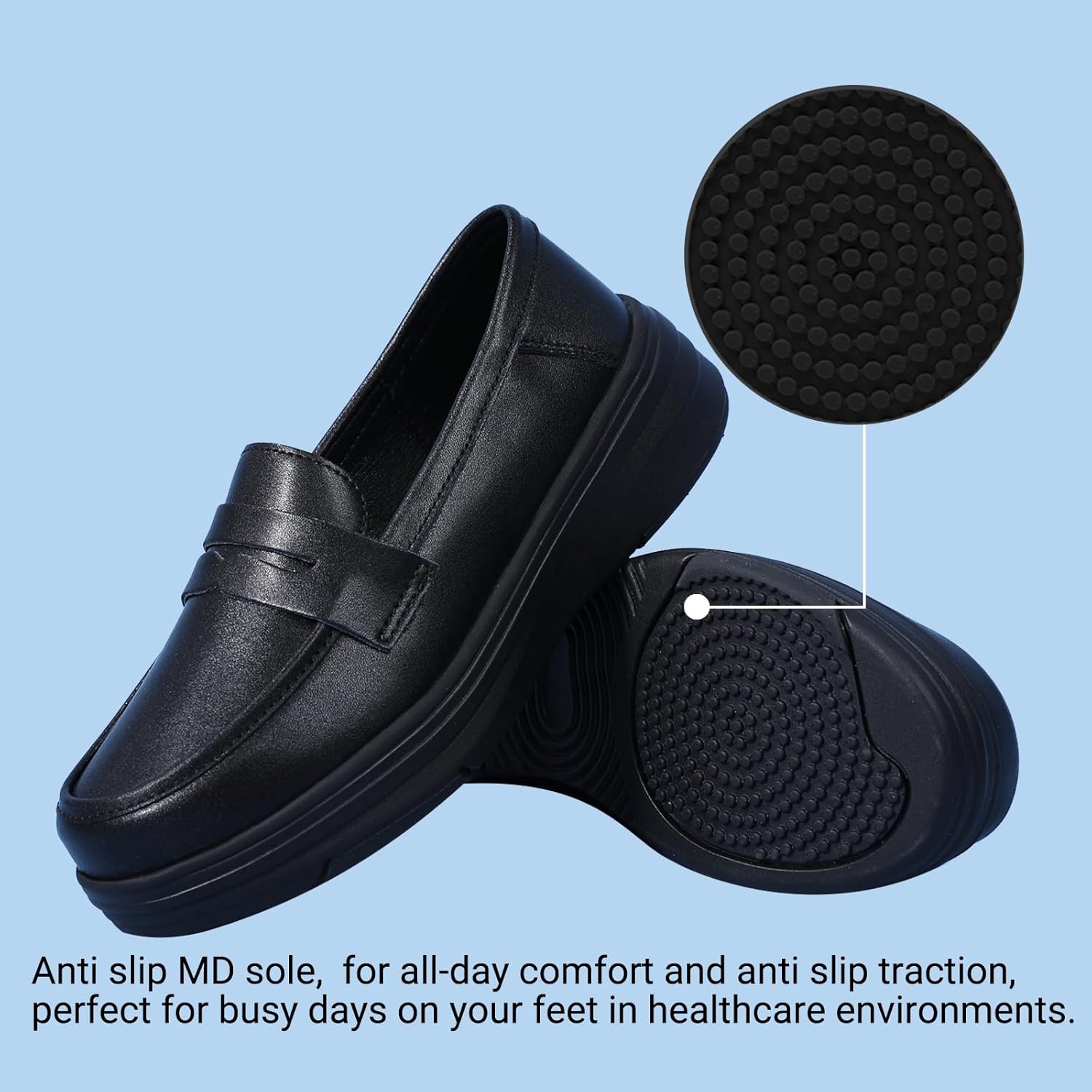 Beita Women's Nurse Shoes Slip On Women's Loafer Shoes Anti Slip Healthcare Work Shoes Lightweight - Image 6