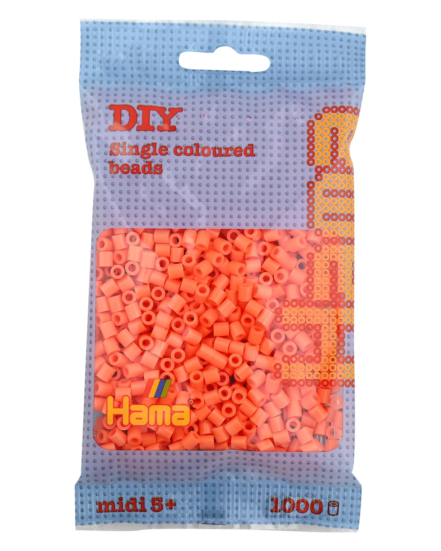 HAMA Bolsa de perlas | Aprox. 1000 cuentas midi fusibles para manualidades y mosaicos | Perlas de fusión para niños creativos 5+ | Juego de arte y decoración | Apricot