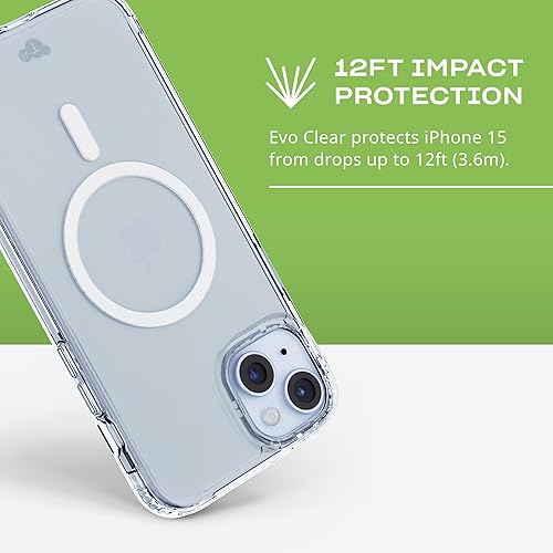Miniatura 4 de tech21 Evo - Funda transparente para iPhone 15 Plus, compatible con MagSafe, funda de protección contra impactos, transparente