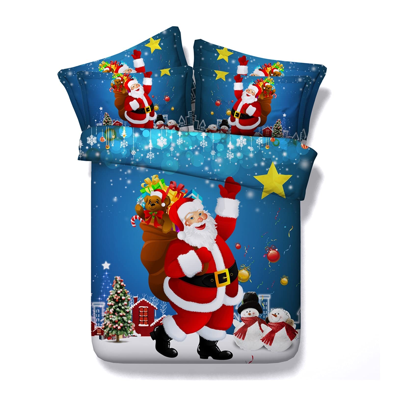 Parure de lit de Noël 3D King pour transformer une literie triste en décor festif et coloré