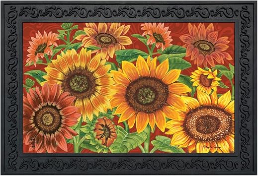 Briarwood Lane Doormat 30x18 Indoor Outdoor Colorful Sunflowers Fall for Fall Doormat