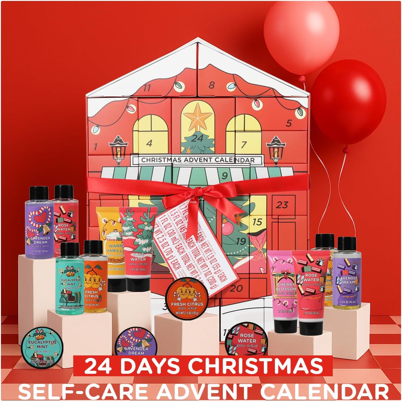 Advent Calendar 2025-24 Days of Skincare Beauty Advent Calendar for Adults, Christmas Gifts for Women, Bath and Body Gift Set for Teen Girls, Girlfriend, Wife - Image 2