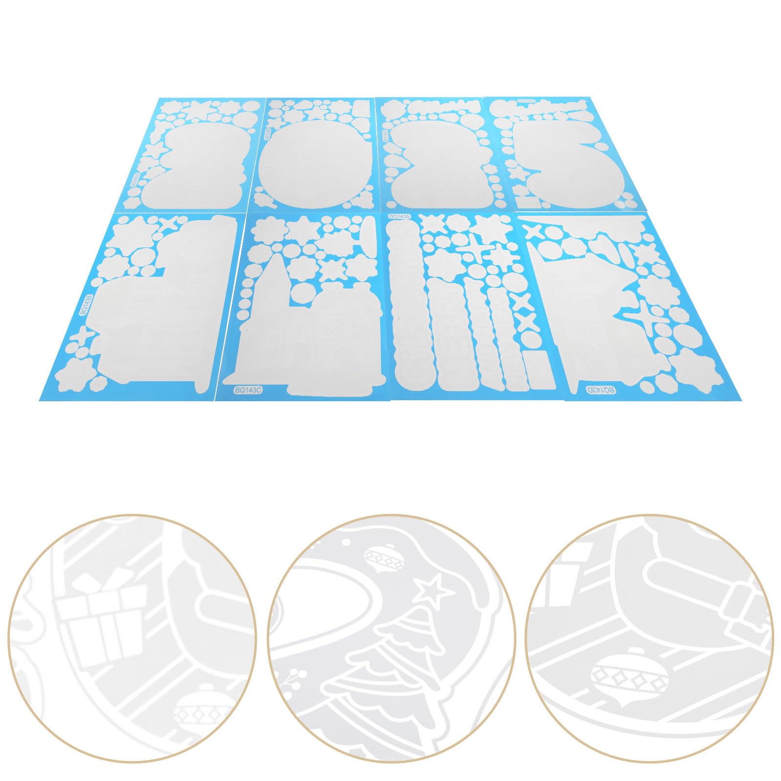 TOYANDONA 5 Set Adesivo Natalizio per Finestre in Pvc Bianco, Rimovibile