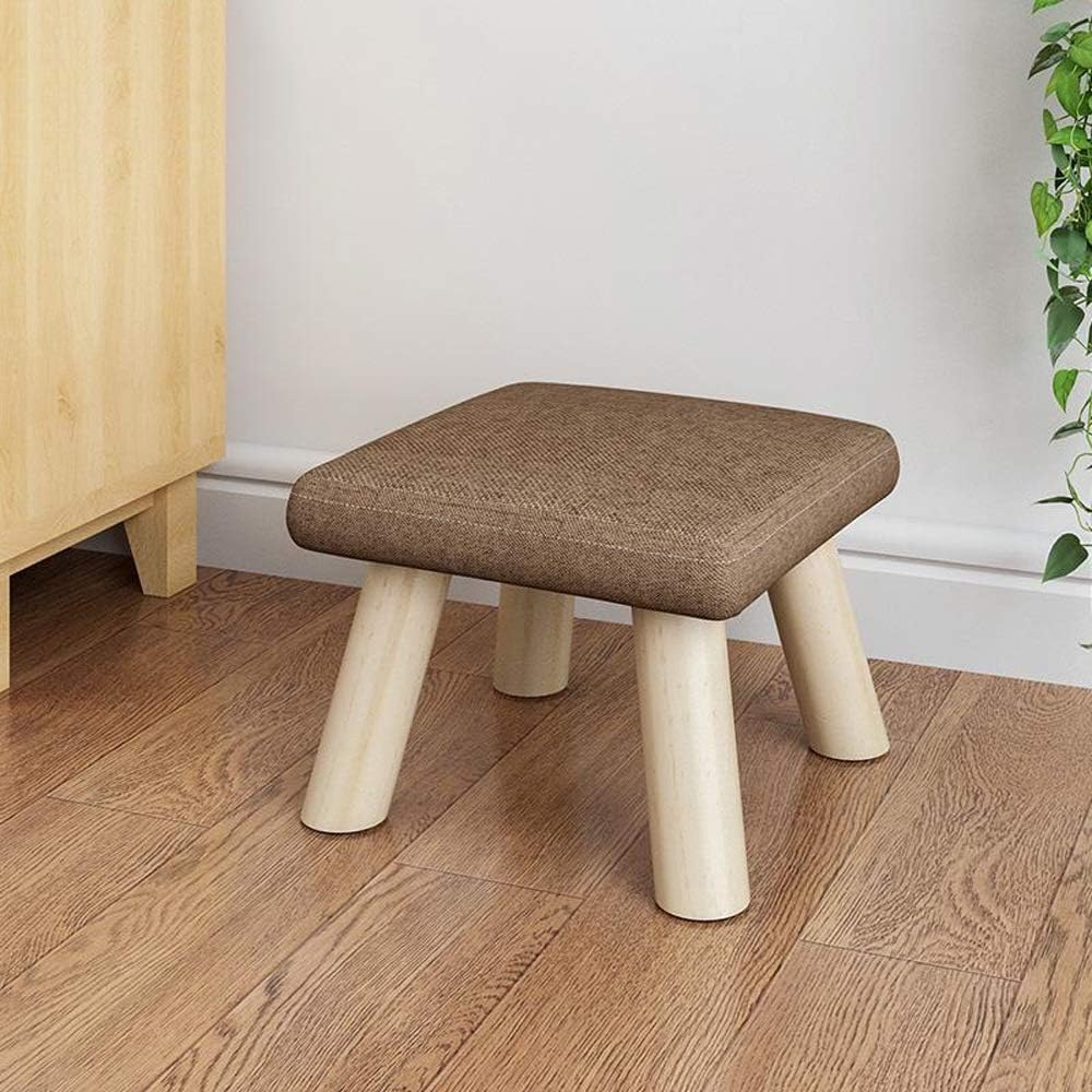 Fabric Footstool Mini Living Room Creative Small Bench Sofa Stool Solid Wood Household Fashion Stool