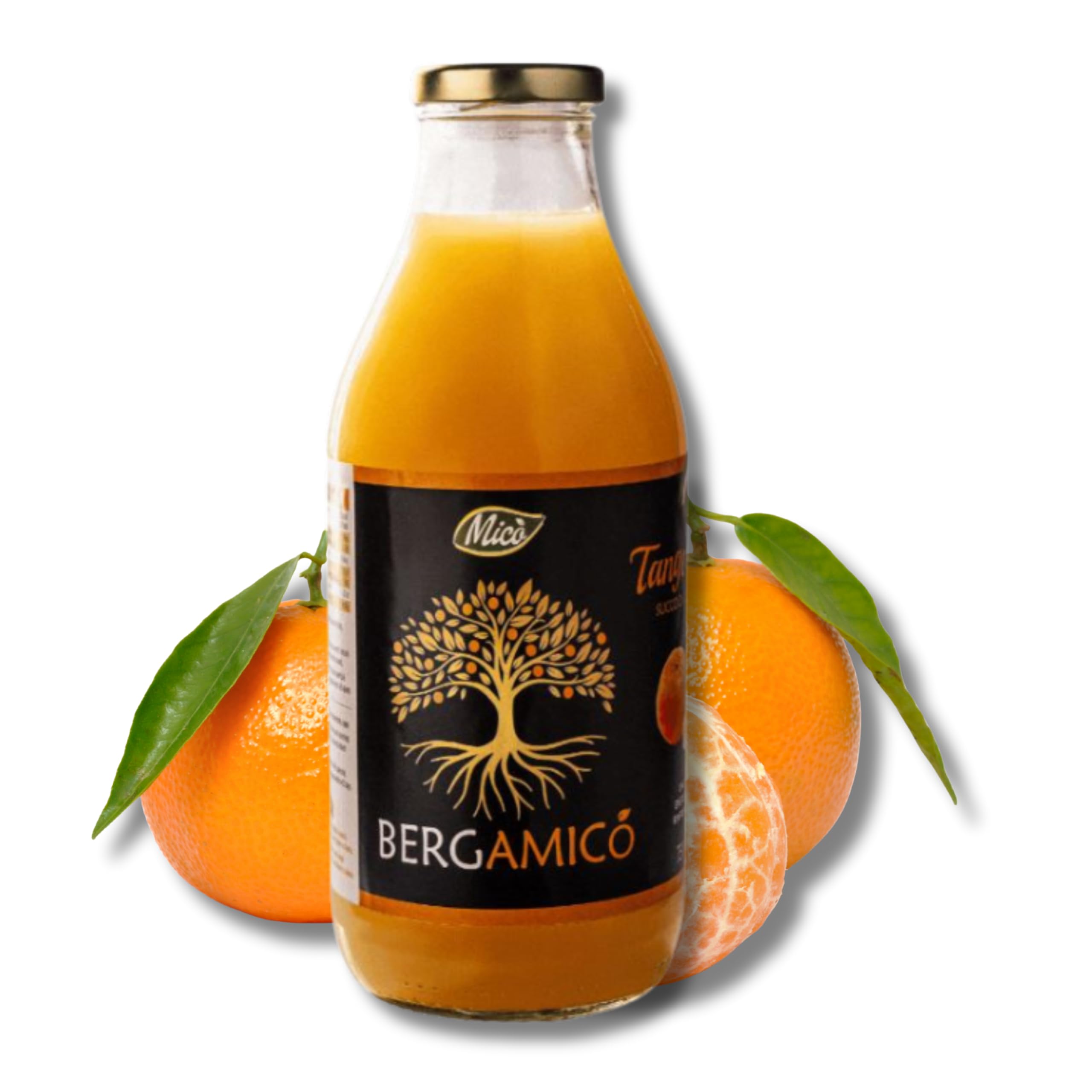 Bergamicó Clementinensaft Kalabrien 5 Stück 750 ml - Clementinensaft Aus Kalabrien - Naturbelassener Clementinensaft In Glasflasche - Mechanisch Kaltgepresst