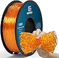 GEEETECH TPU Filament 1.75mm, TPU 95A for 3D Printer 1kg Spool, Transparent Orange
