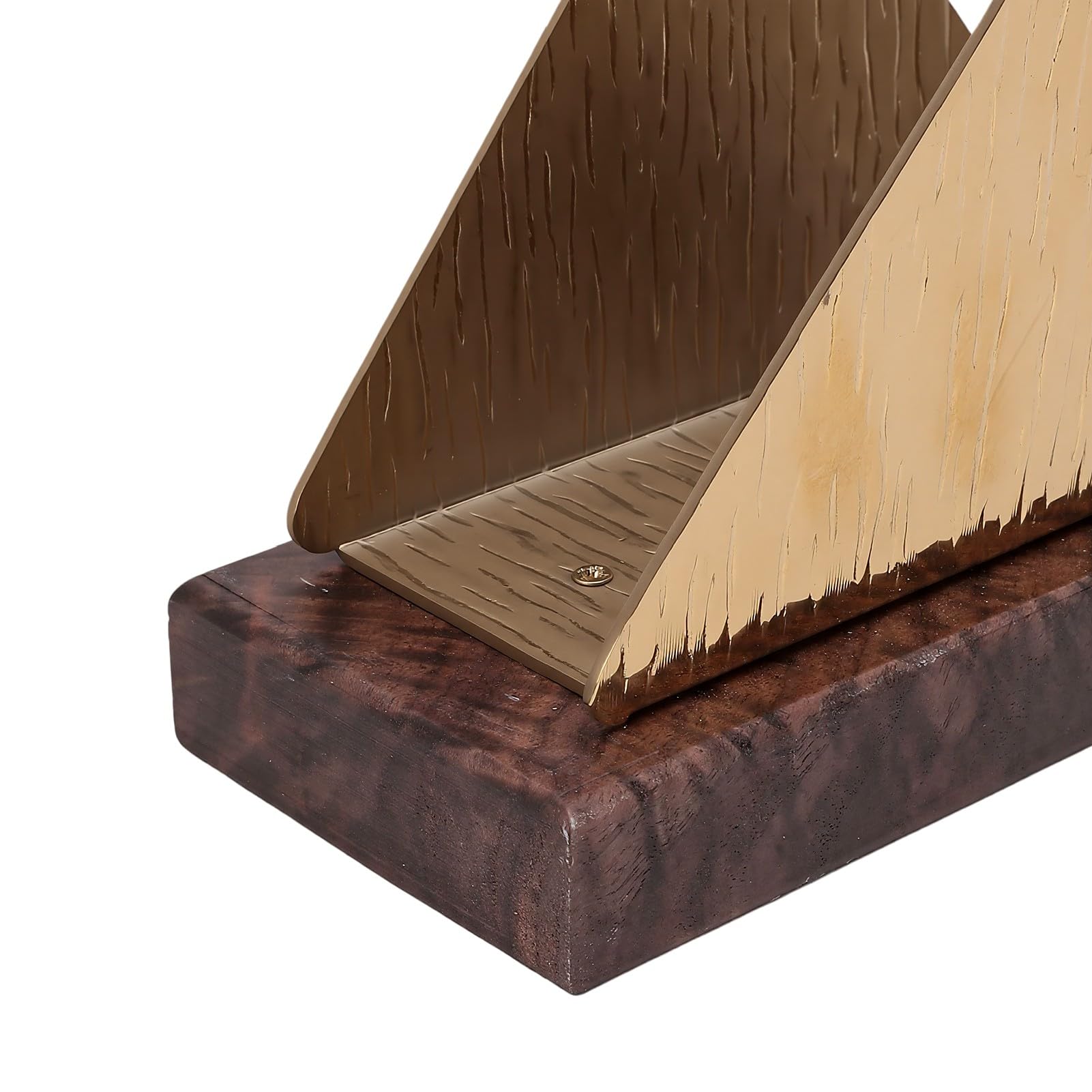 YUYTE Servilletero de Acero Inoxidable con Base de Madera y Patrón para Almacenamiento de Mesa en Mostrador de Cocina o Restaurante (doble joroba)
