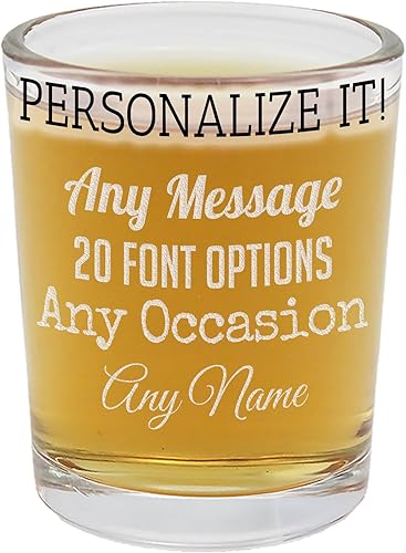 1 paquete de vasos de chupito grabados personalizados de 2.5 onzas, regalo personalizado para mujeres y hombres, fecha de nombre de mensaje grabado