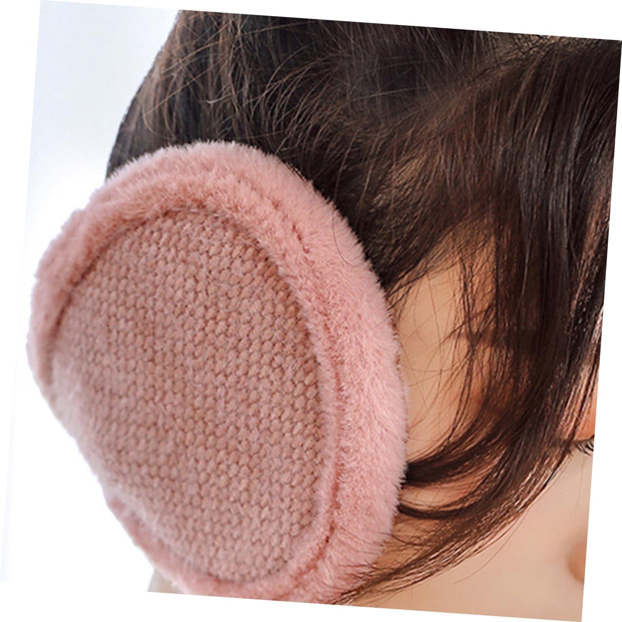 BESPORTBLE Windproof Plush Earmuffs Winter Ear Warmers Foldable Backband Ear Covers for Men and Women Cold Weather Protection Pink