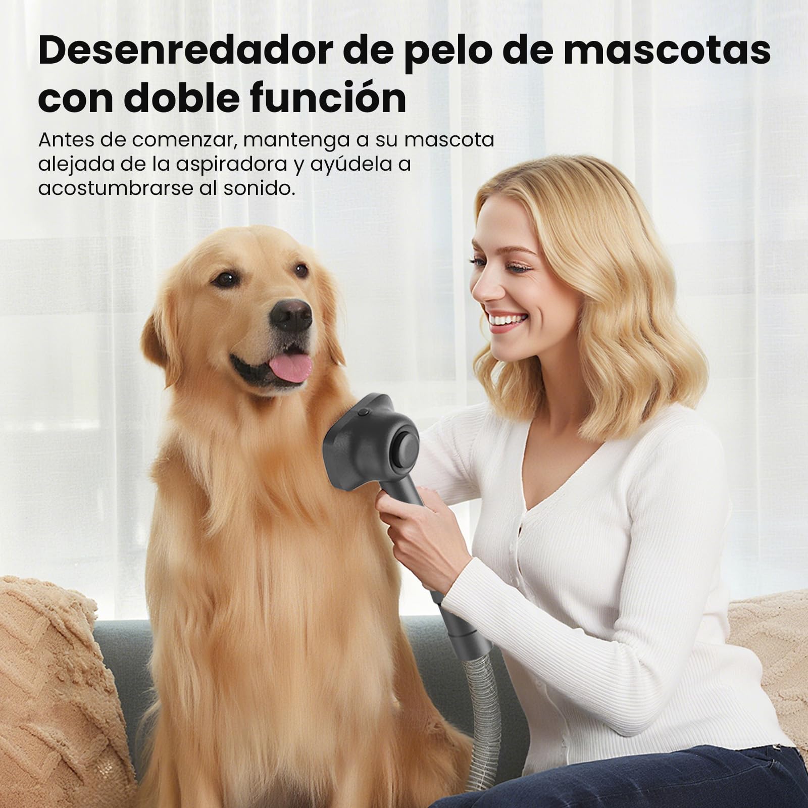 Aspiradora Sin Cable 58000Pa/600W/75Min, Escoba Aspiradora sin Cable Potente con Brazo Flexible, Manguera Extensible de 1m, Srotolatore di Peli di Animali, para Suelo/Alfombra/Pelo de Animal
