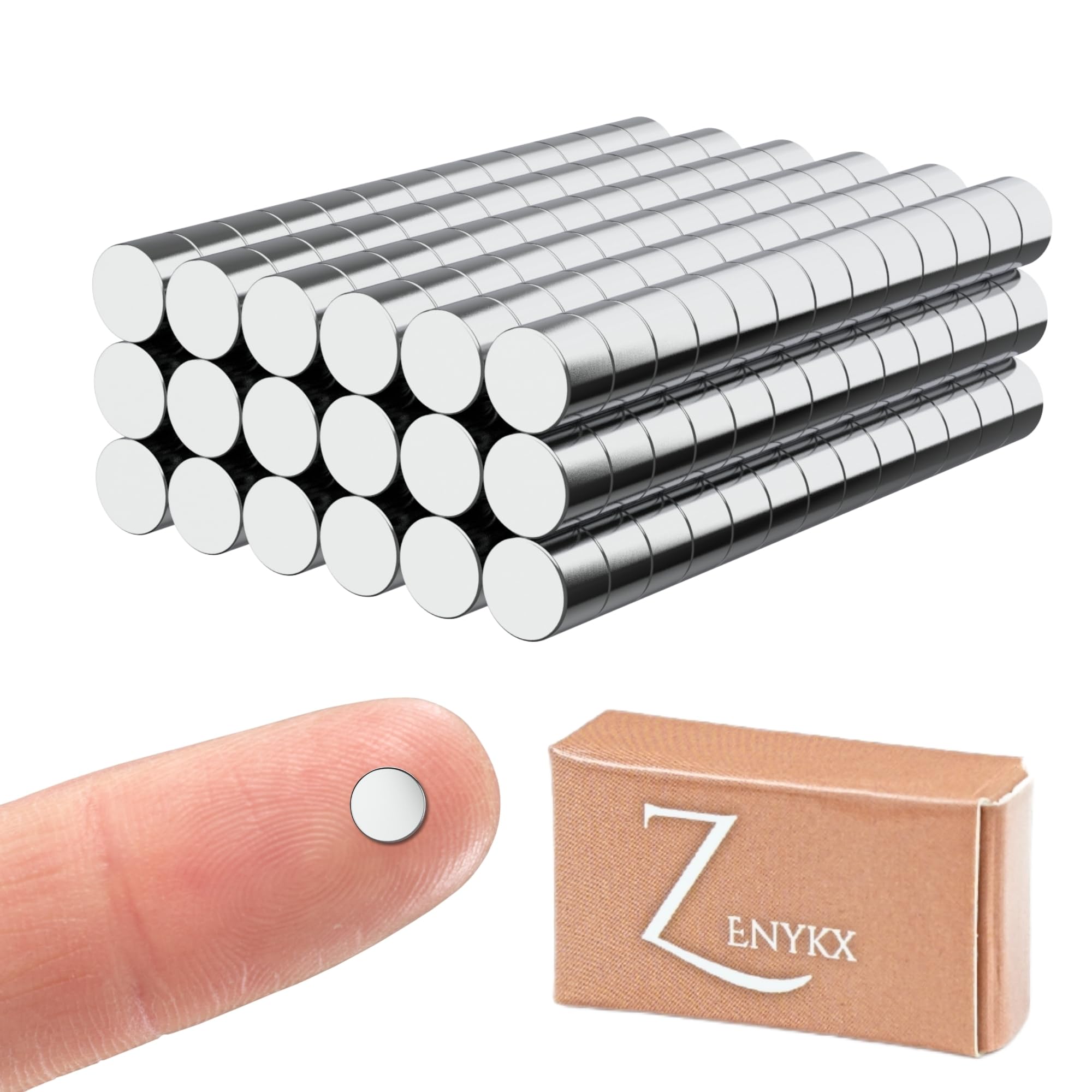 52 Mini Magneti Neodimio Super Forti | 10x2mm Argentati Per Lavagne E Fai-Da-Te - Foto 10