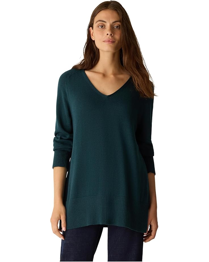 Eileen Fisher Peruvian Cotton Blend V-neck Sweater - Main View