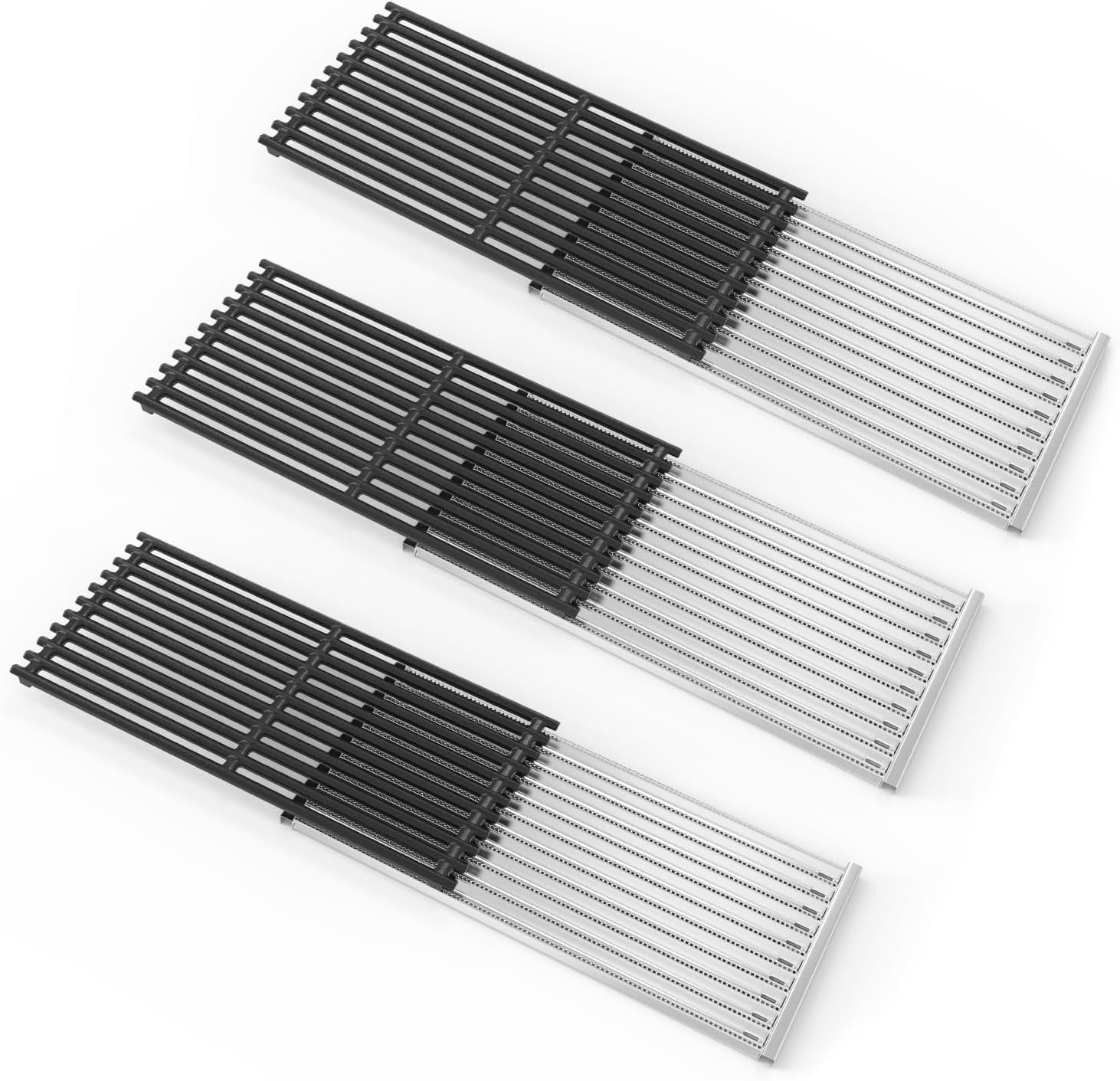 17 1/8" Grill Emitter Plate & Cooking Grid Grate Replacement Kit for Charbroil Commercial 3 Burner 463355220 463242516 463242515 463367016 466242615 466242516 466242616 463346017, G466-0025-W1