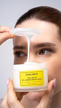 Maruderm Snail Mucin Ultimate Repair Cream –%92 Salyangoz Özlü Yoğun Nemlendirici ve Besleyici Yüz Kremi, Peptit & Hyalüronik Asit ile, 100 ML