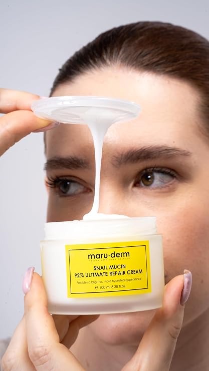 Maruderm Snail Mucin Ultimate Repair Cream –%92 Salyangoz Özlü Yoğun Nemlendirici ve Besleyici Yüz Kremi, Peptit & Hyalüronik Asit ile, 100 ML