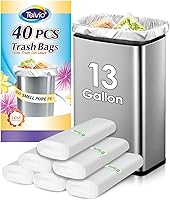 Vista 12 de Teivio - Bolsas de basura fuertes de 1 galón, 330 unidades, bolsas de basura para baño, bolsas de plástico pequeñas para oficina en casa, cocina