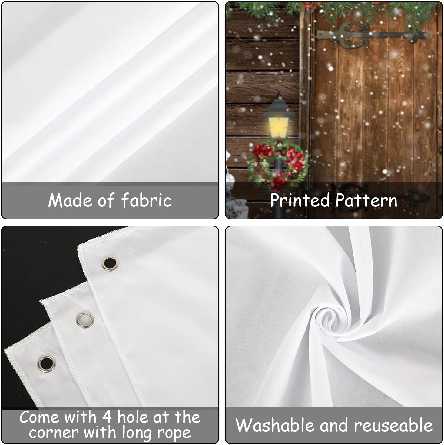 ChloropLastid Christmas Garage Door Cover - 10x8ft Xmas Banner for Indoor Outdoor Decor - Holiday Party Wall Hanging Background