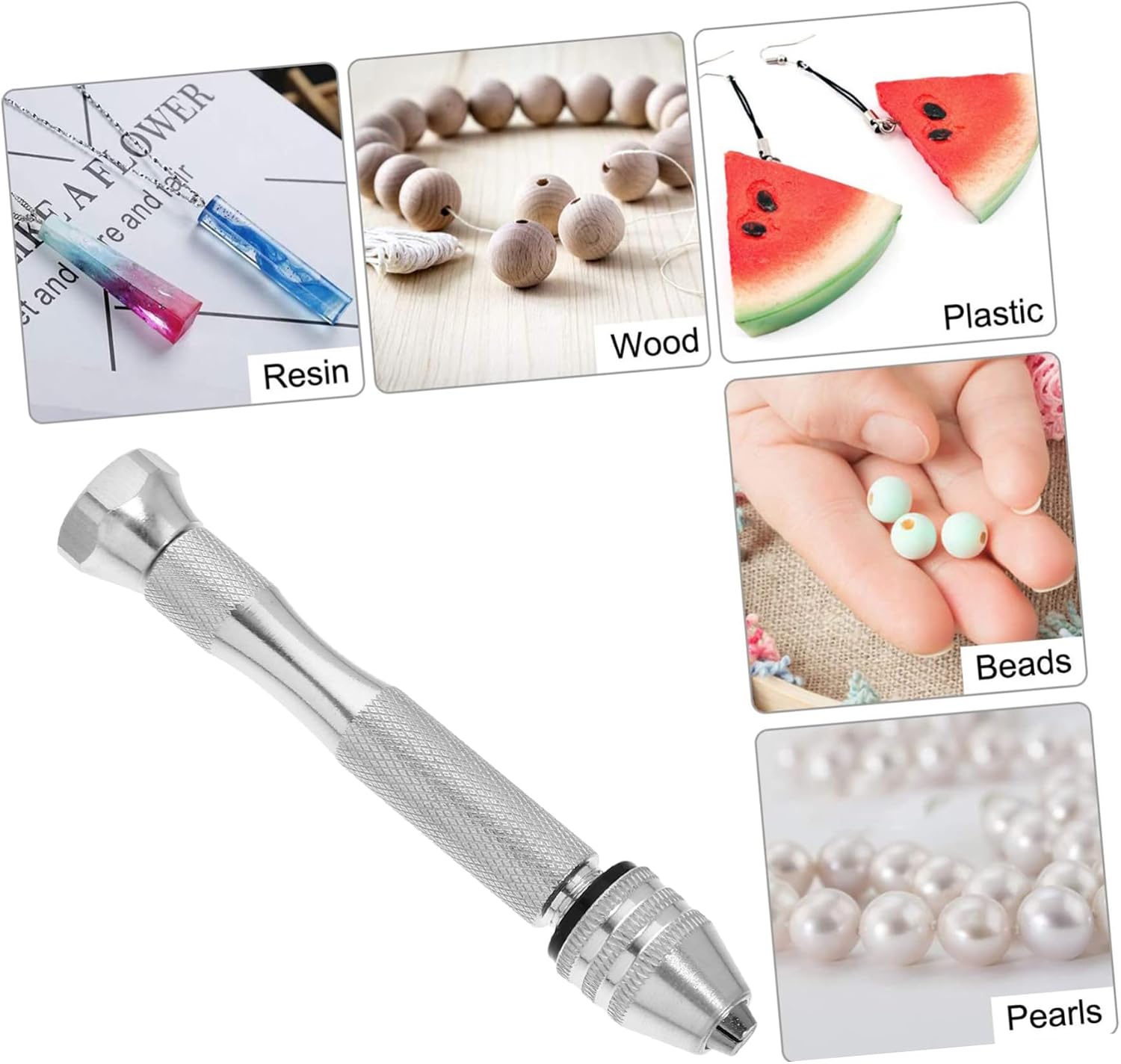 Swivel Head Pin Vise Hand Drill Tool Keyless Chuck Aluminum Alloy Drill for Jewelry Making Model Crafting Precision DIY Clamps Drill Bits