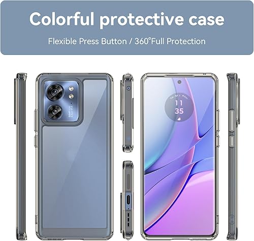 Miniatura 2 de Taneny Funda para Motorola Moto Edge 2023, delgada y ligera, cubierta de cristal de policarbonato duro, funda de protección suave a prueba de golpes