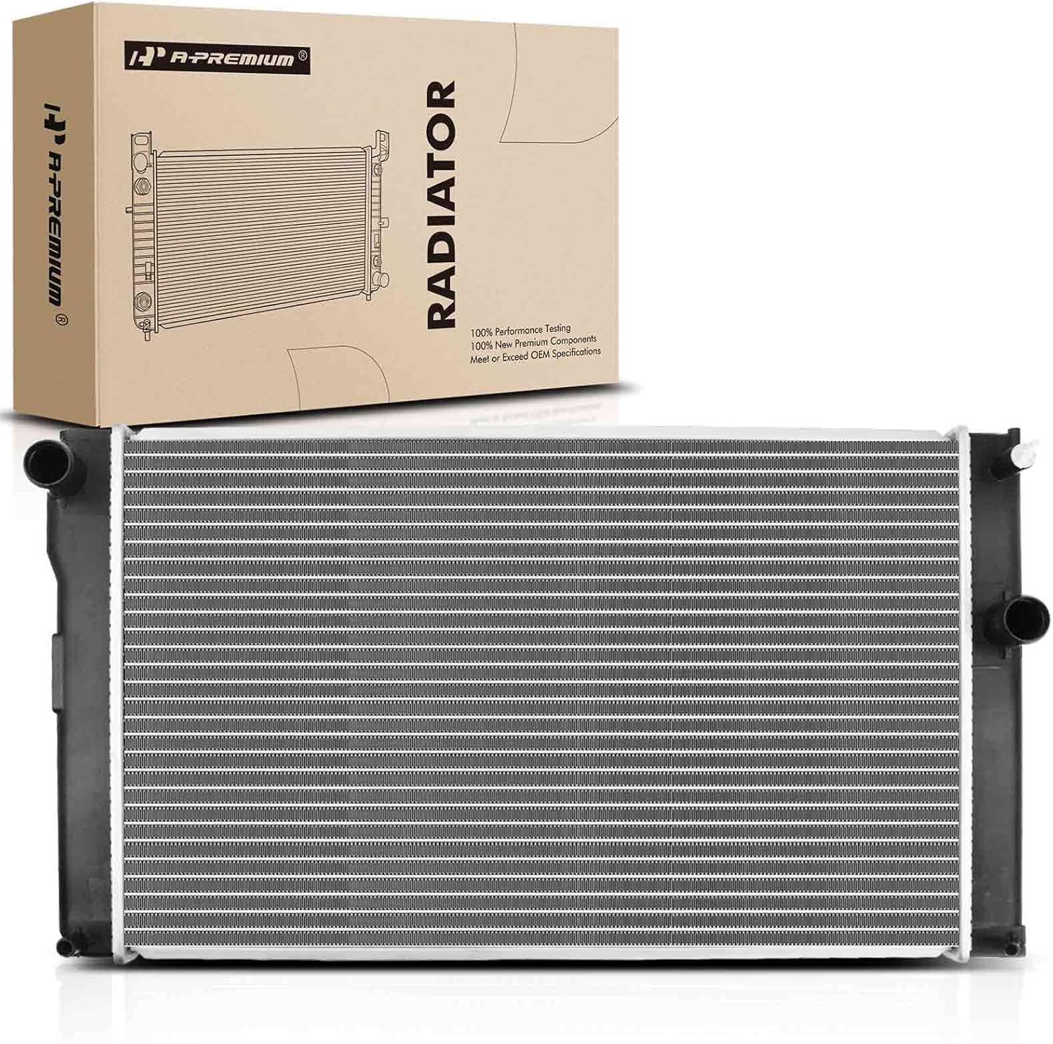 A-Premium Engine Coolant Radiator Assembly Compatible with Toyota Prius 2010 2011 2012 2013 2014 2015, Prius Plug-In 2012 2013 2014 2015 & Lexus CT200h 2011-2016, 1.8L, Replace# 1640037240