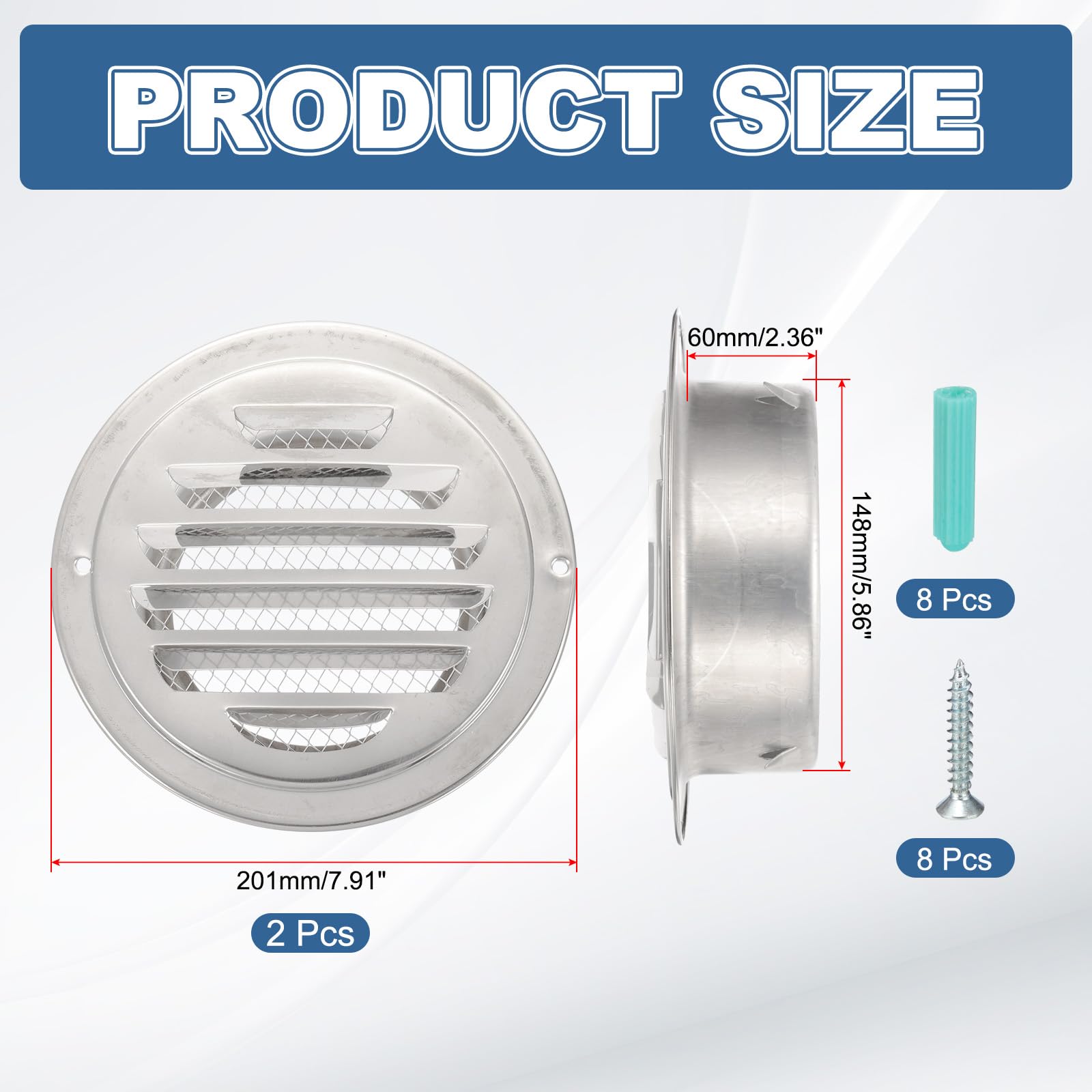 PATIKIL 6 Inch Round Air Vents - Image 2