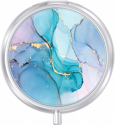 Aiawoxc Pastillero, bonito pastillero de viaje para bolso, a prueba de humedad, pequeño pastillero, dispensador portátil de bolsillo para guardar