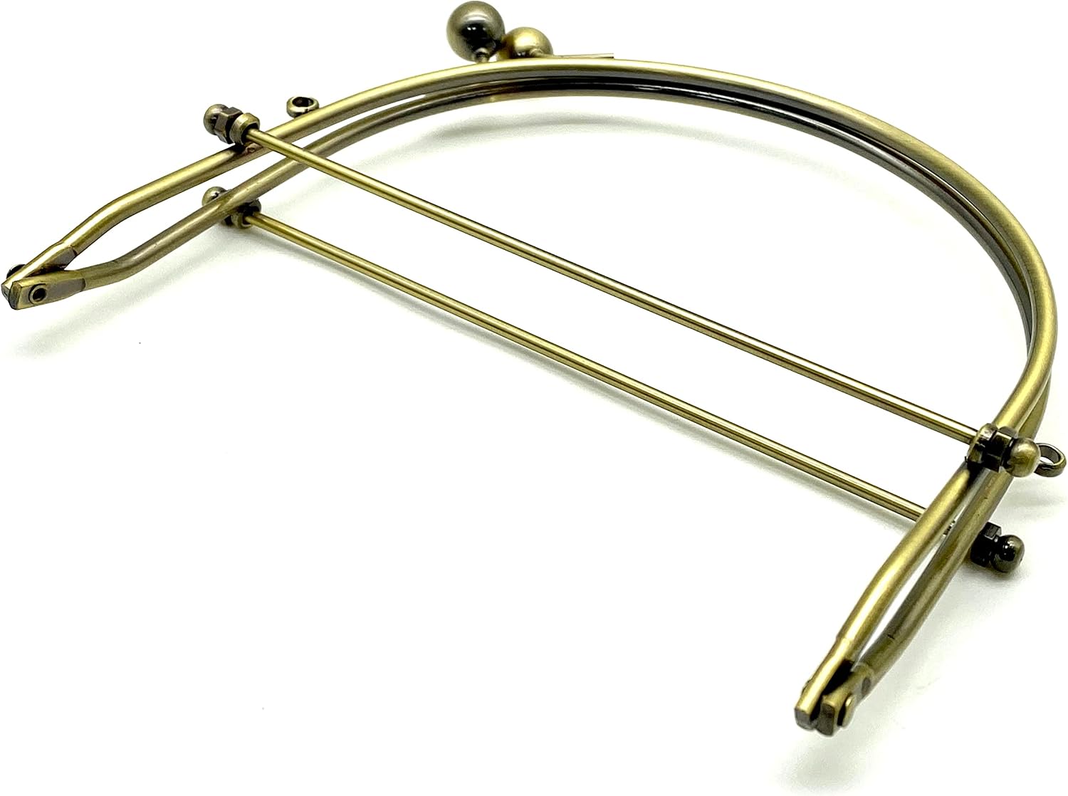 3dancraftit Iron Wire Kiss Clasp Lock Purse Handle Pouch Bag Clutch Frame for Purse Bag Making 6 1/8" x 5 3/4" / 15.5cm x 14.5cm Anti Bronze Y14