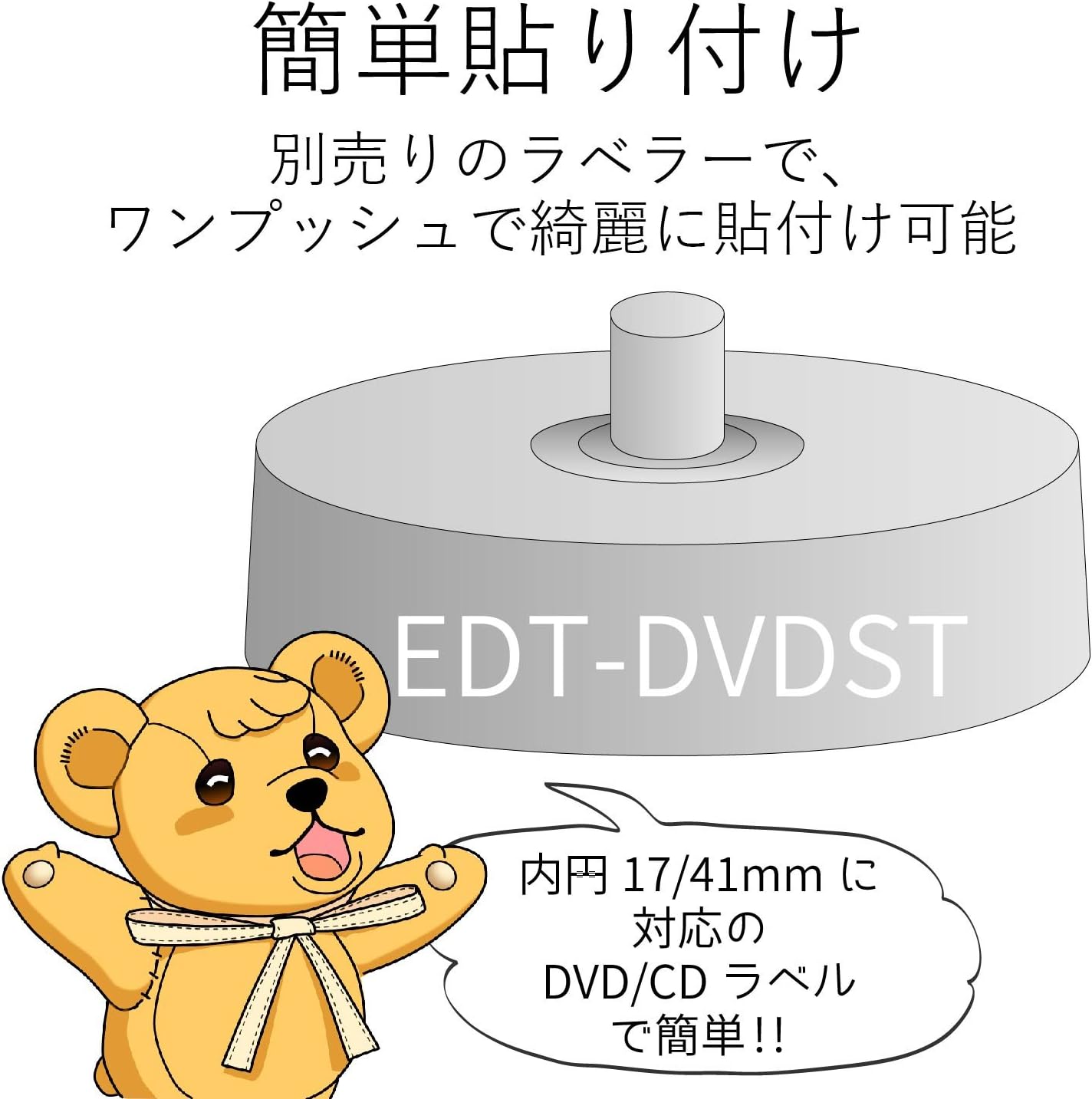ELECOM Inkjet Printable CD/DVD Label Glossy 20 Sheets EDT-KUDVD1S (Japan Import)