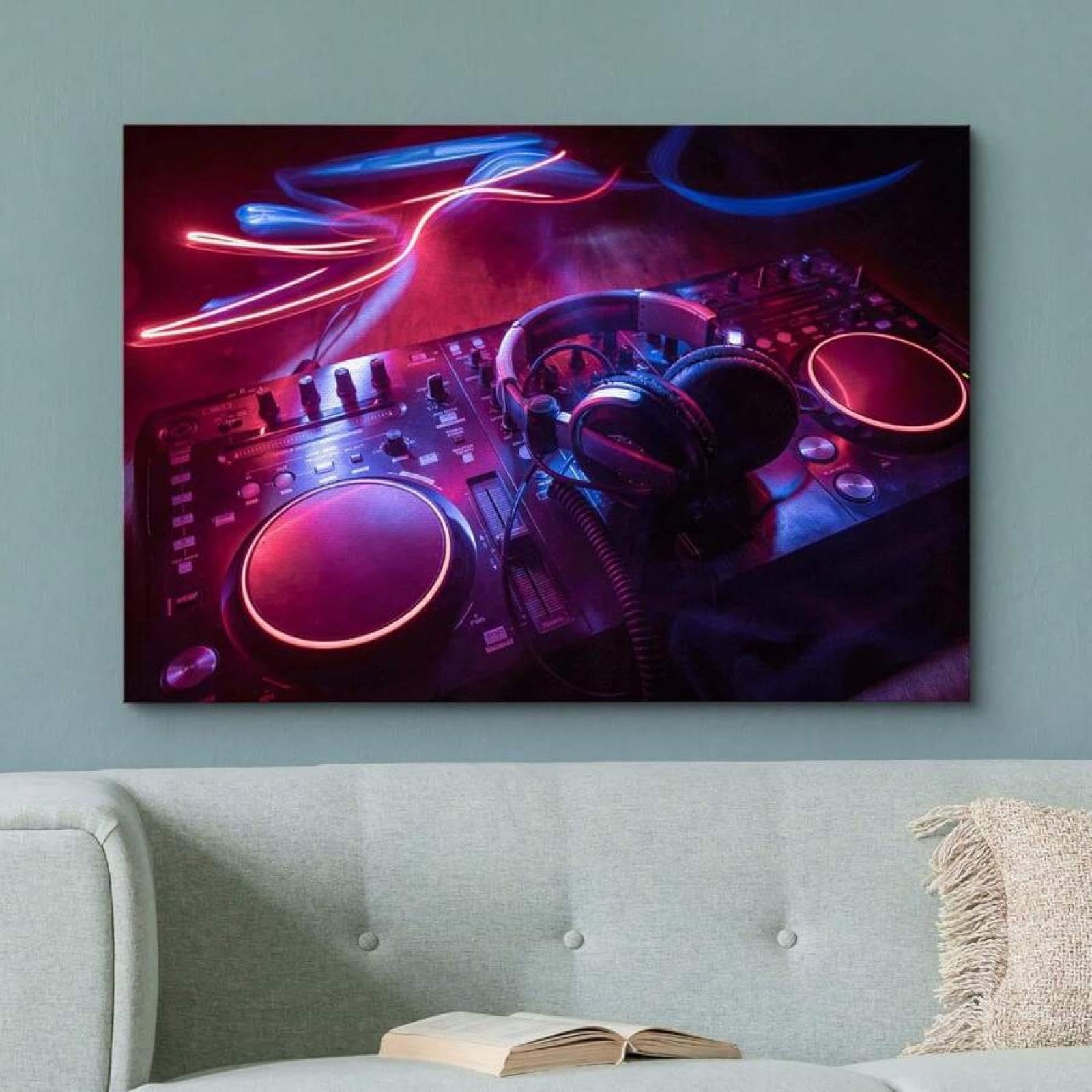 lianyibo 1 pz. Sassofono jazz in bianco e nero con note musicali Strumento musicale Concerto Pop Art Immagine Stampa Artigianale Tela Decorazione 65x130cm Con cornice
